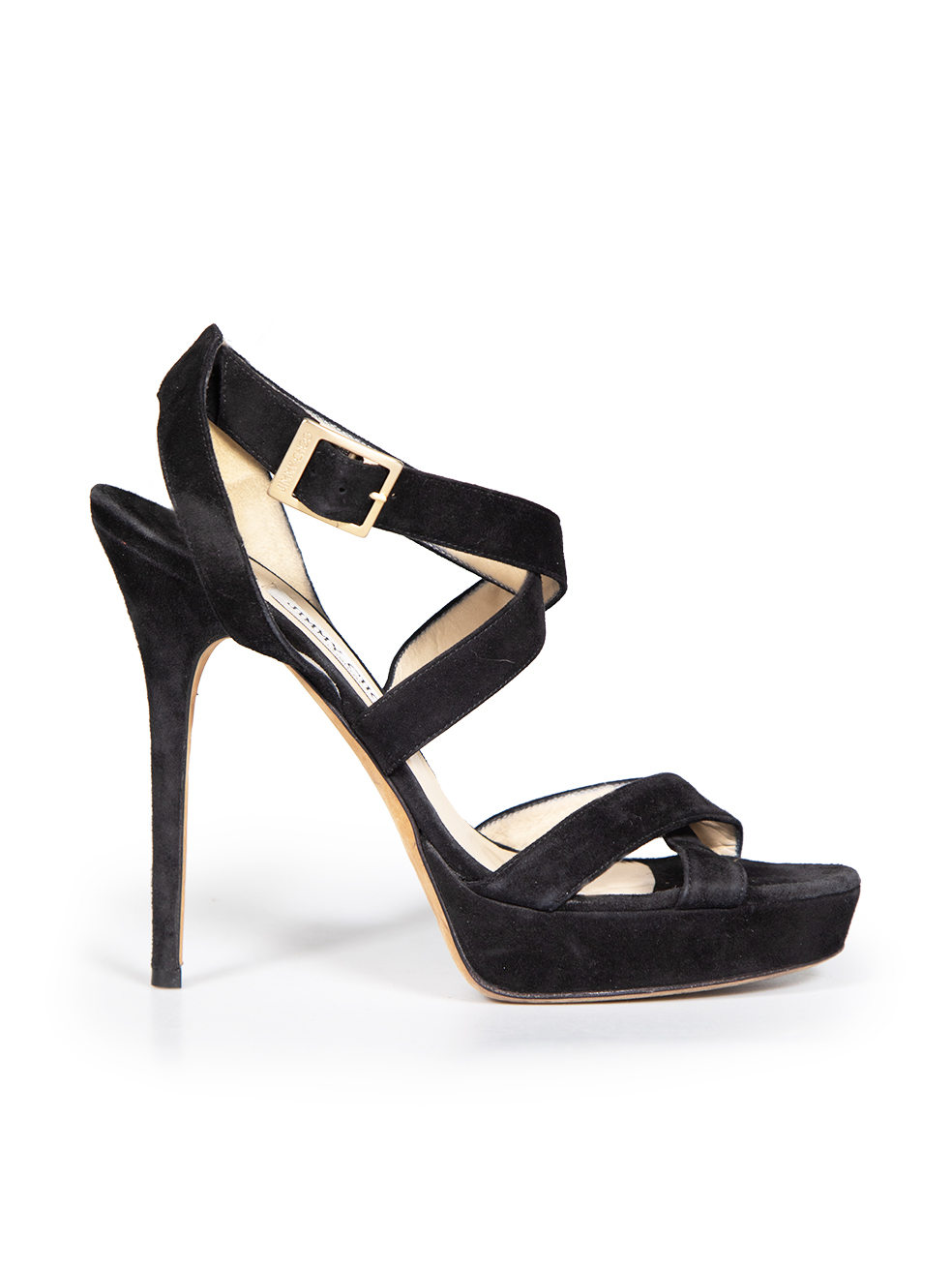 Jimmy Choo Pre-Owned Balck Suede Strappy Sandals