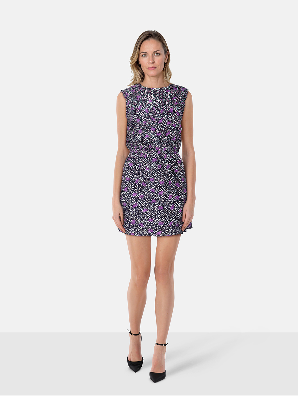 Maje Sleeveless Floral Print Dress