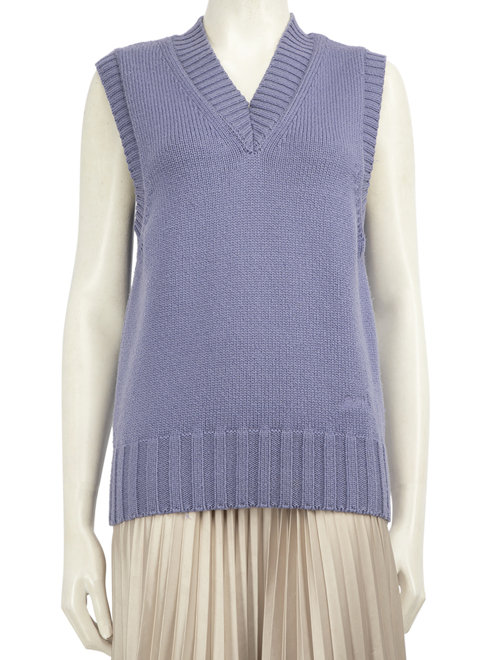 AMI Pre-Owned Lavender Purple V-Neck Vest