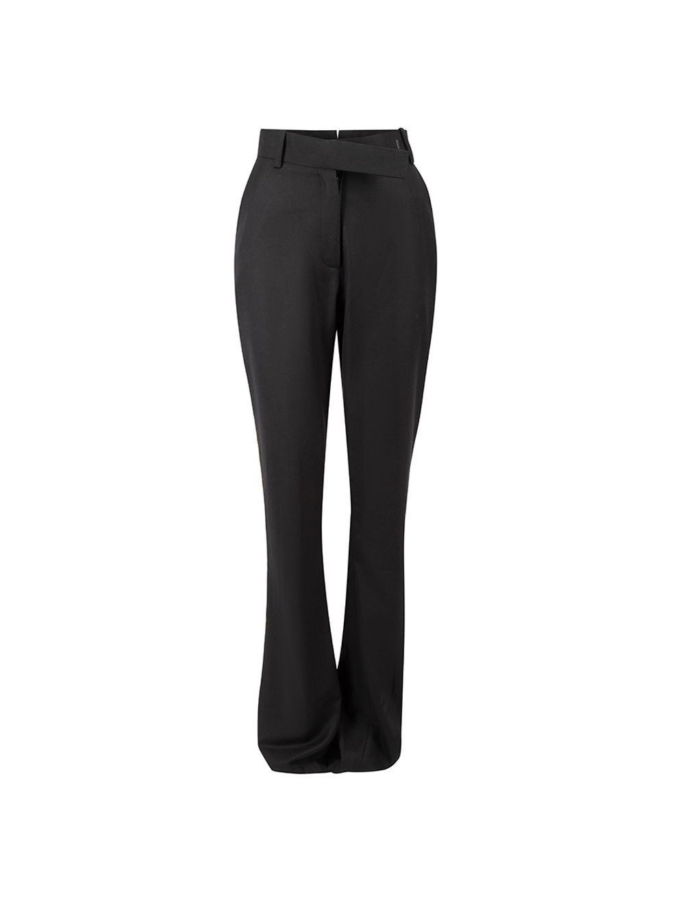 Sanne Black Jewelled Detail Flared Trousers