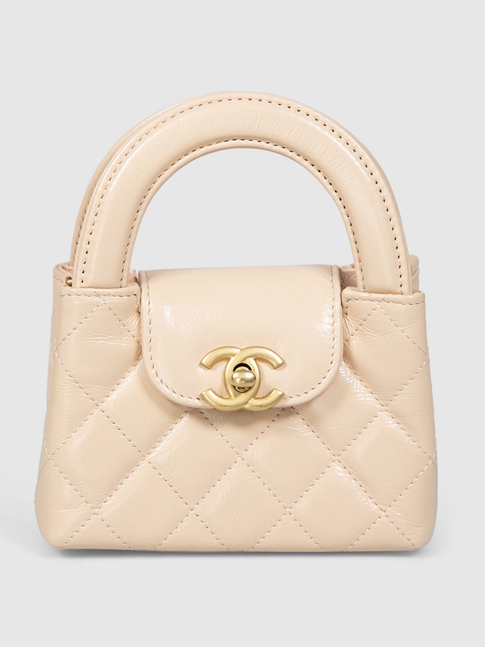 Chanel FW23 Beige Calfskin Nano Kelly Re-Edition
