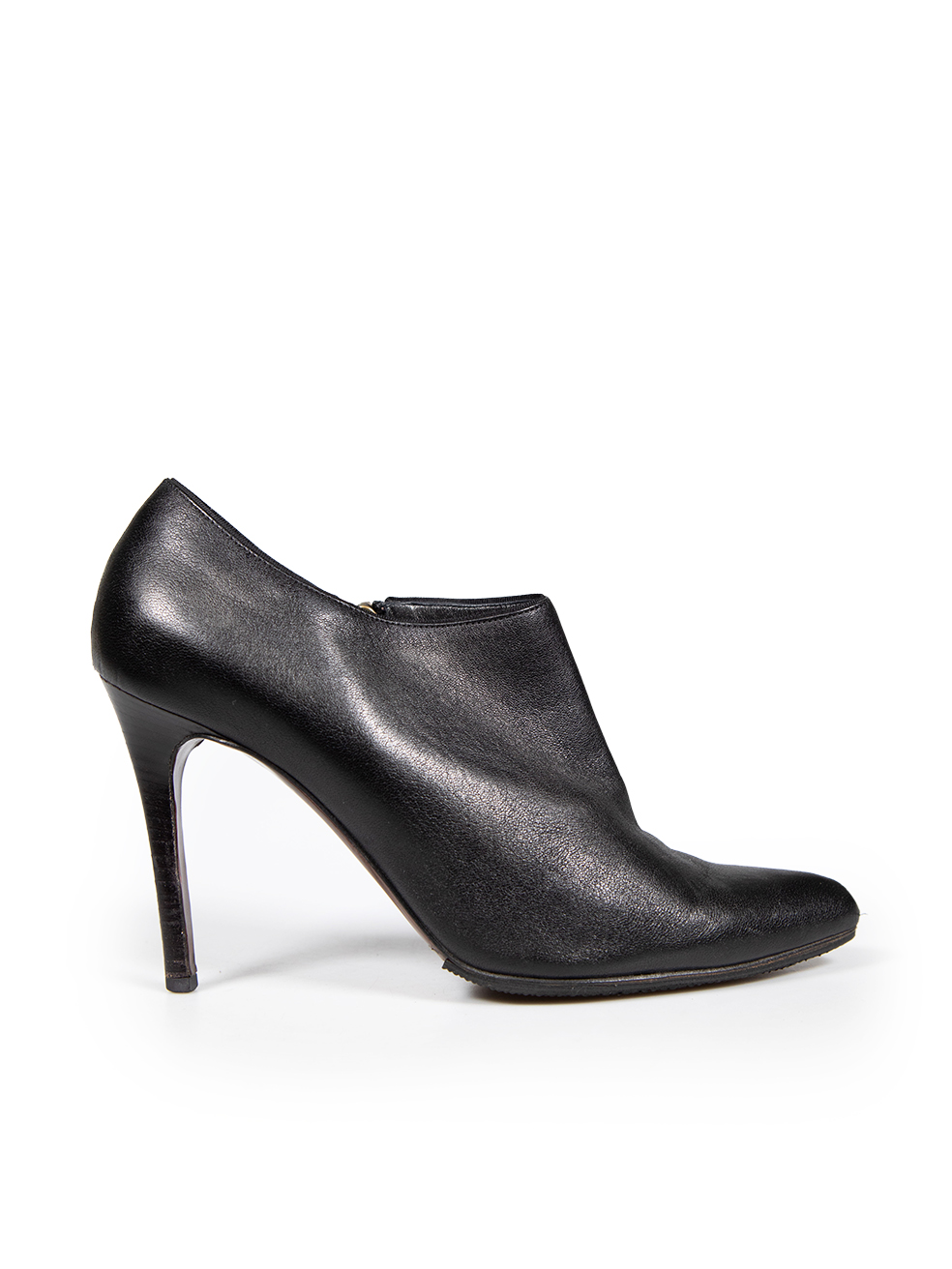 Lanvin Pre-Owned Black Leather Point Boots