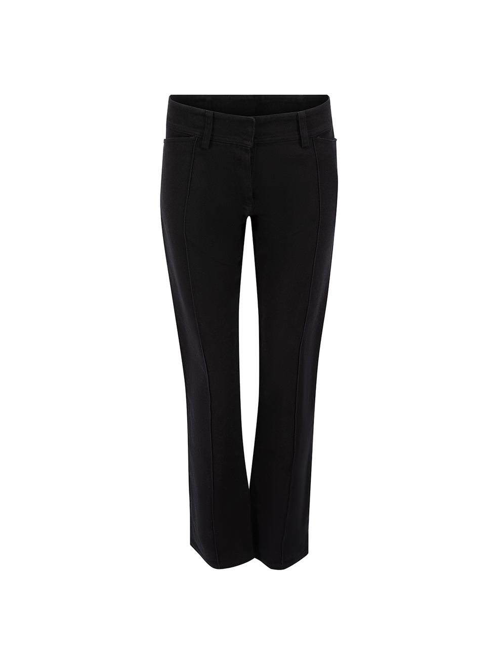 Balenciaga Women's Black Le Dix Seam Detail Straight Trousers