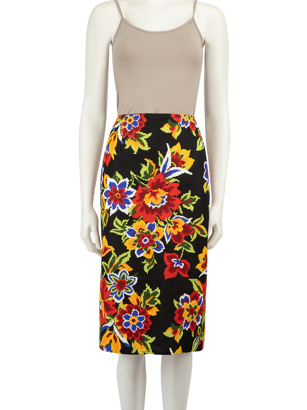 Carolina Herrera Pre-Owned Pixel Flower Printed Skirt