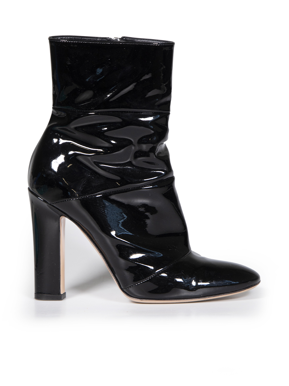 Gianvito Rossi Pre-Owned Black Patent High Heel Ankle Boots