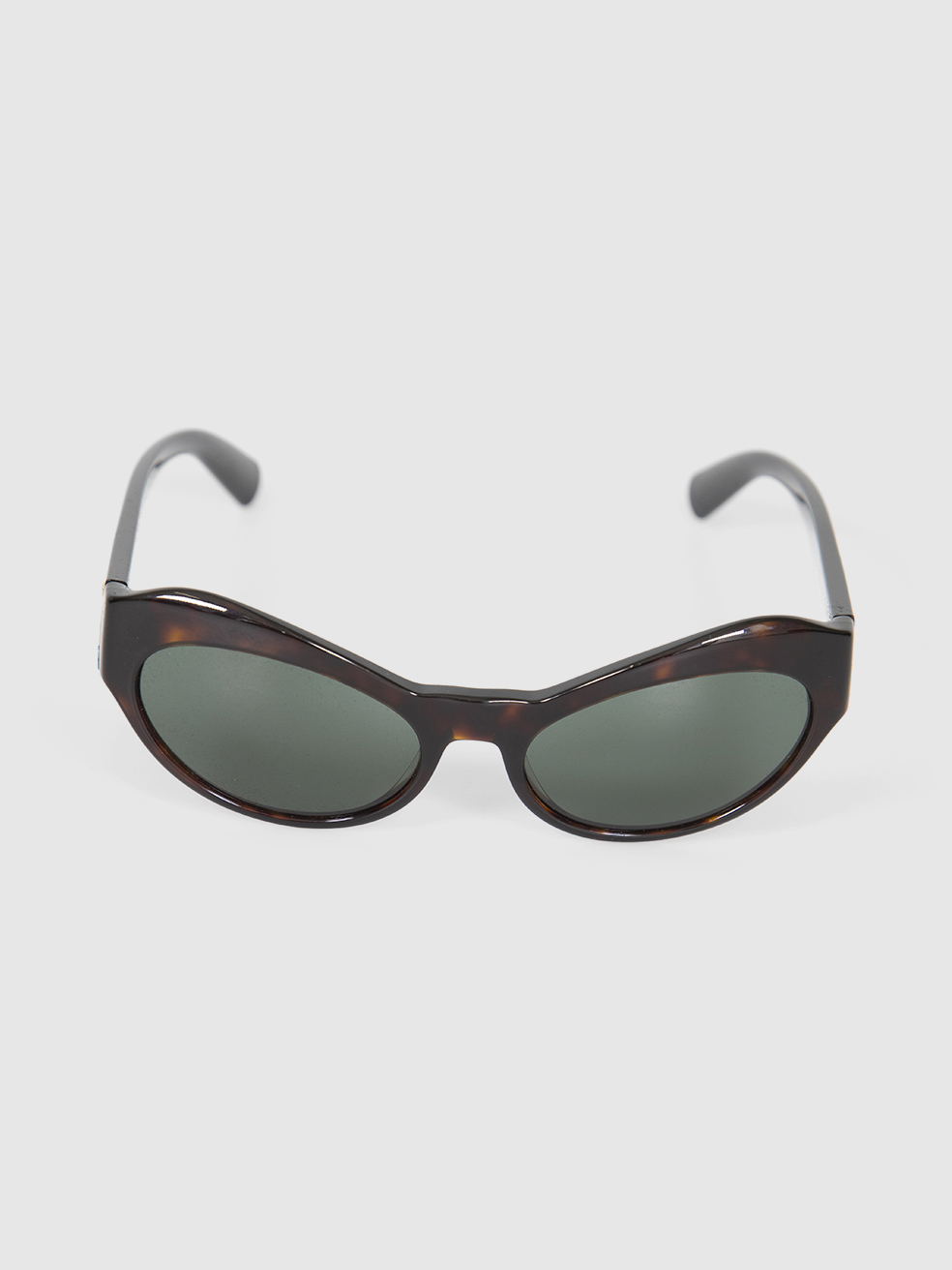 Versace Havana Tortoiseshell Oval Sunglasses