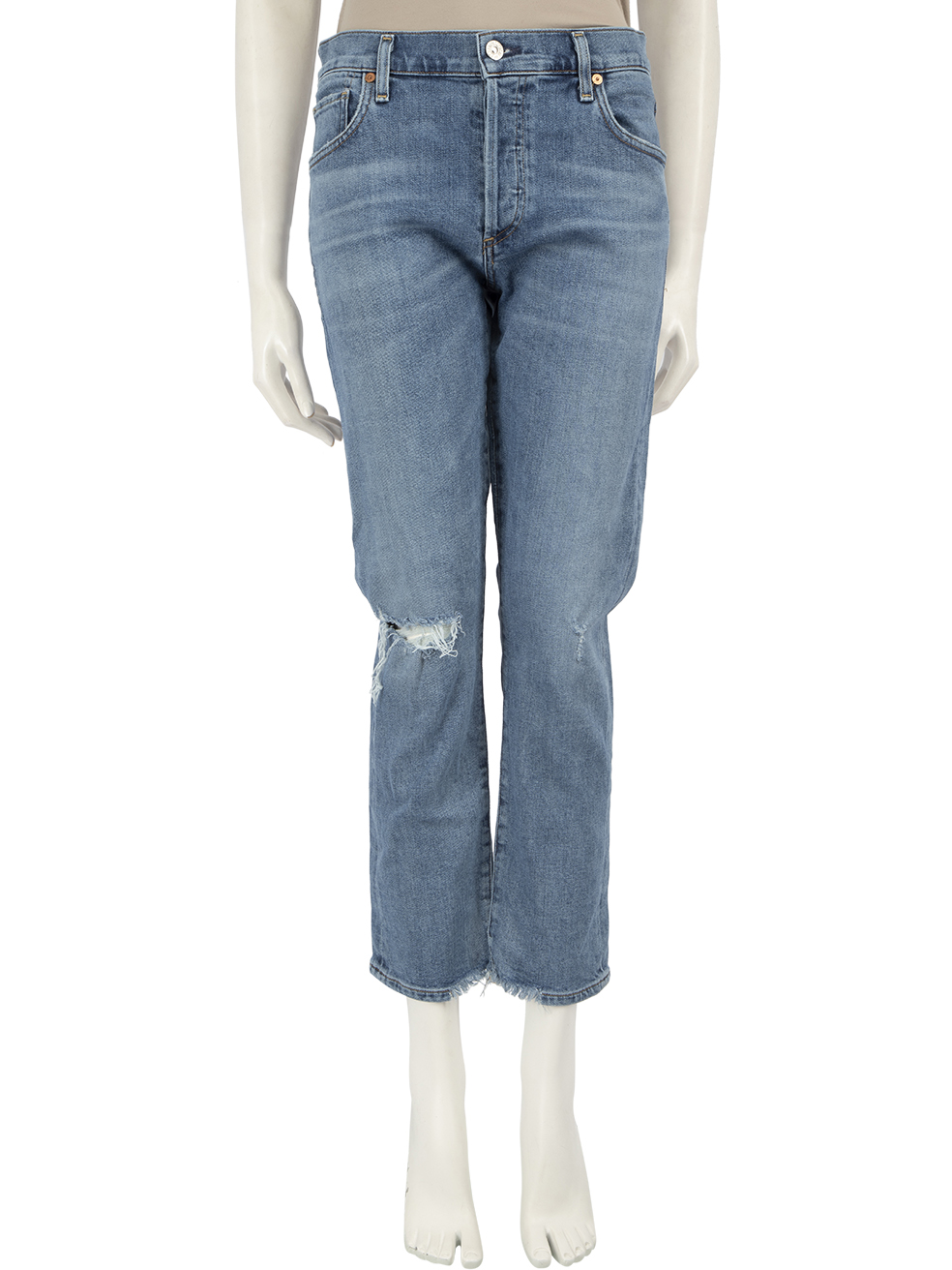 Citizens of Humanity Pre-Owned Blue Distressed Denim Jeans