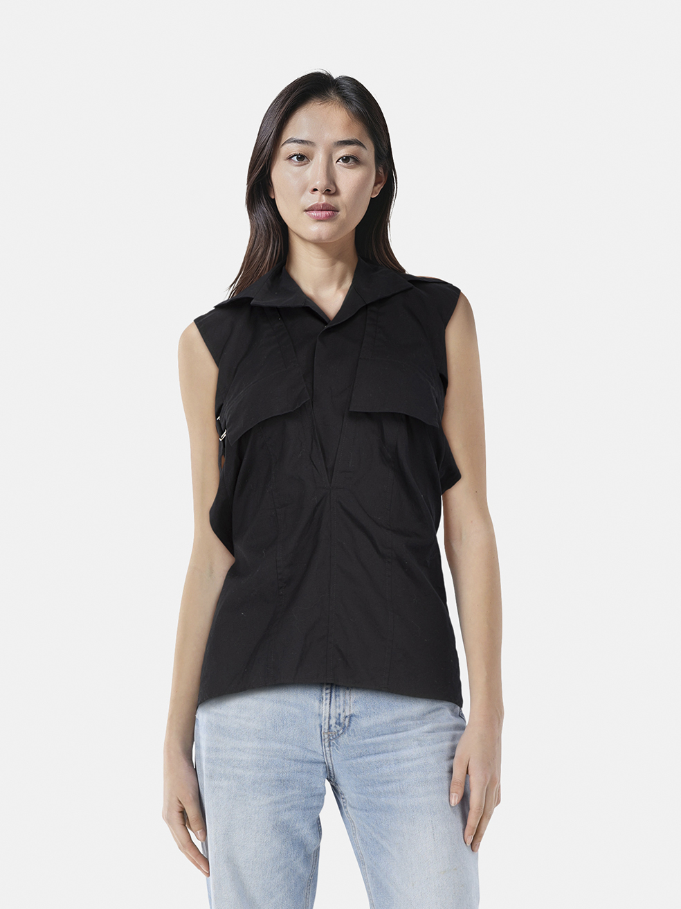 Yohji Yamamoto Black Halterneck Backless Top