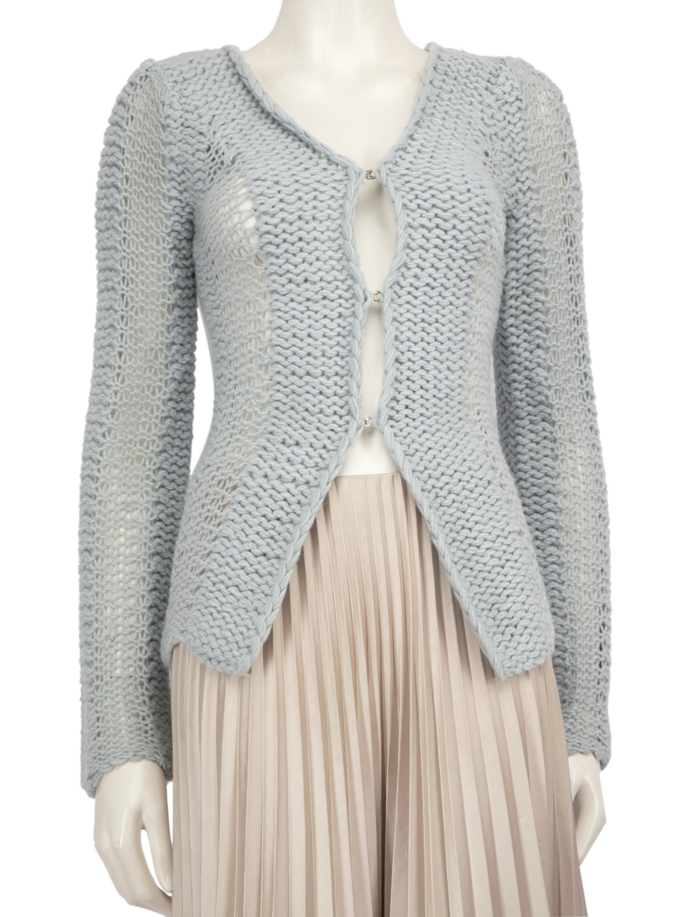 Emporio Armani Pre-Owned Blue Wool Knit Cardigan