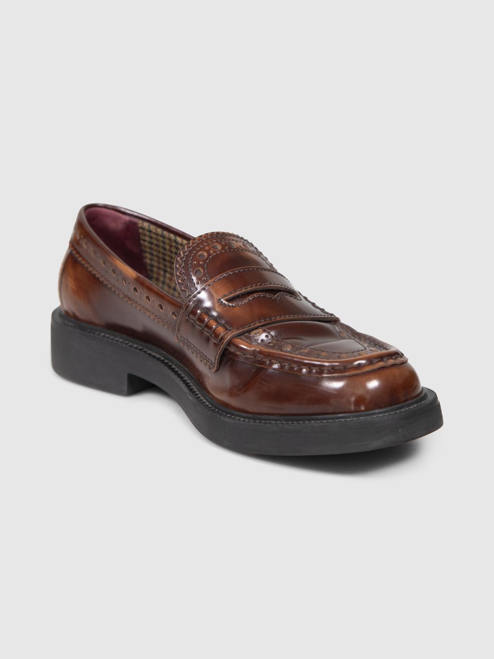 Tod's Brown Patent Leather Mocassino Loafers
