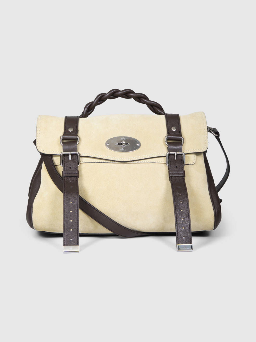 Mulberry Beige Suede Alexa Top Handle Bag