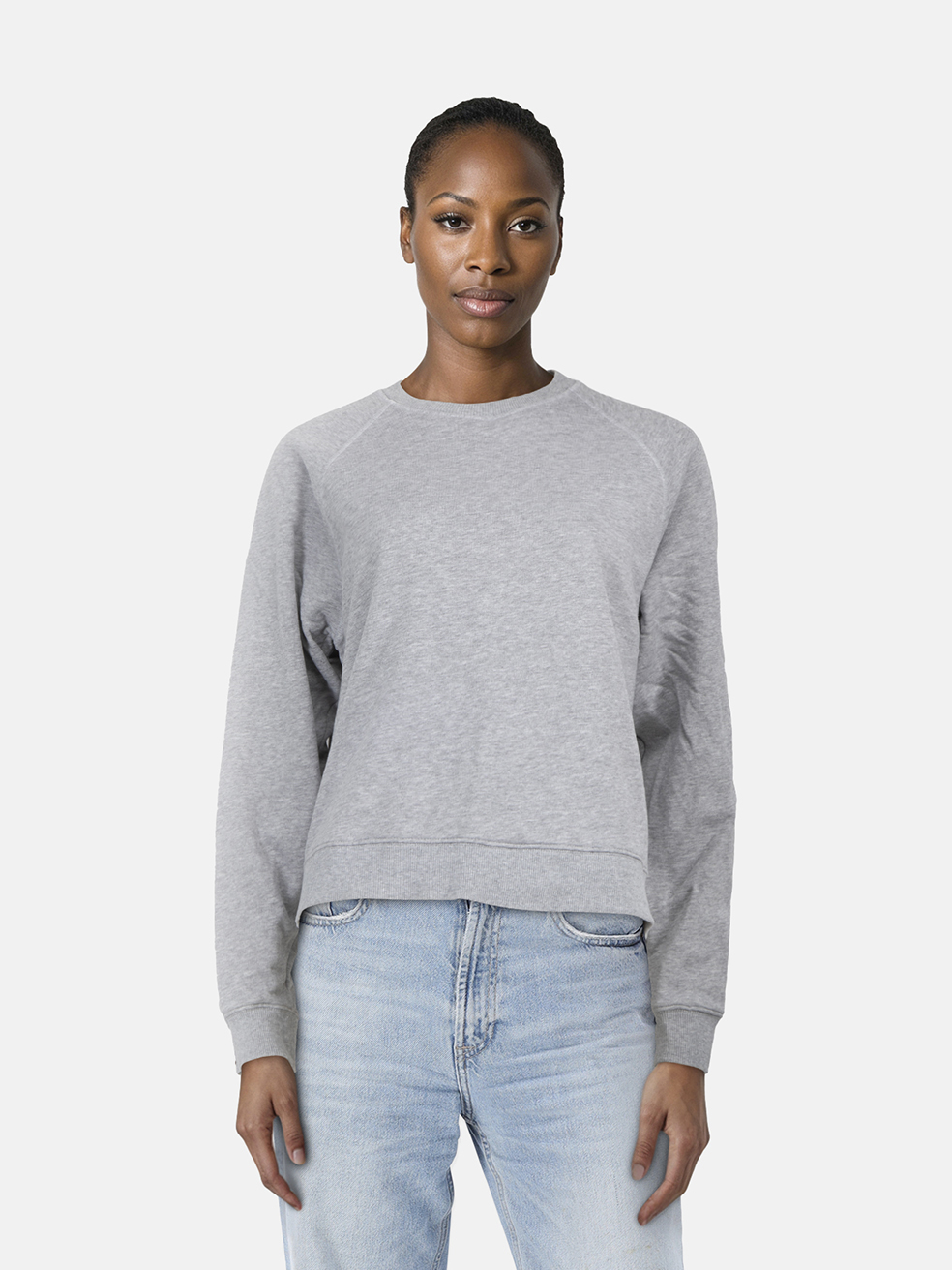 Victoria Beckham Grey Logo Print Sweatshirt
