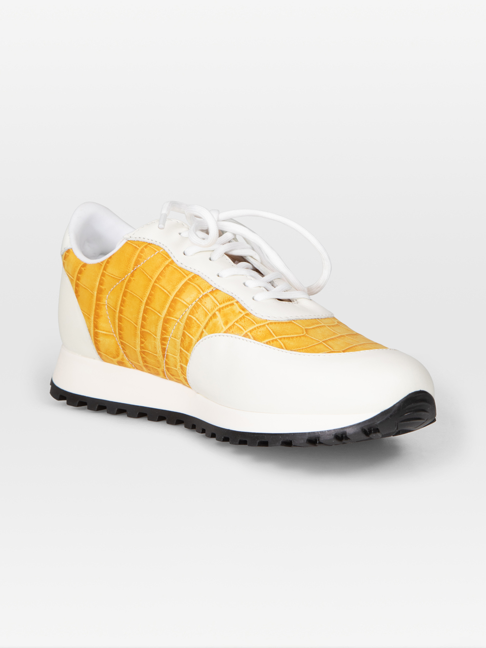 Giuseppe Zanotti Mustard Leather Jimi Running Trainers