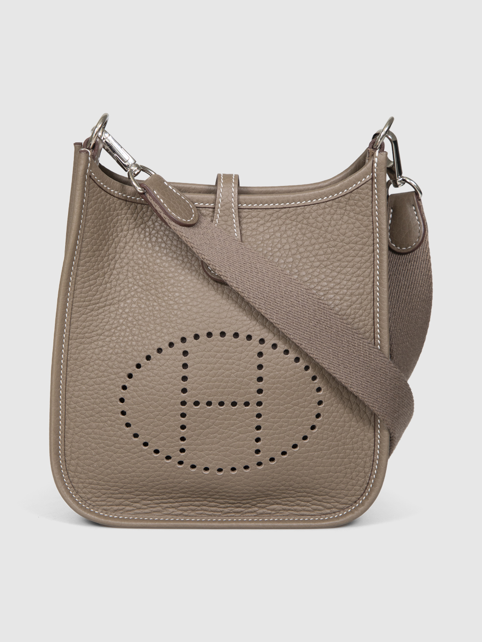 Herm�s 2025 Etoupe Clemence Mini Evelyne