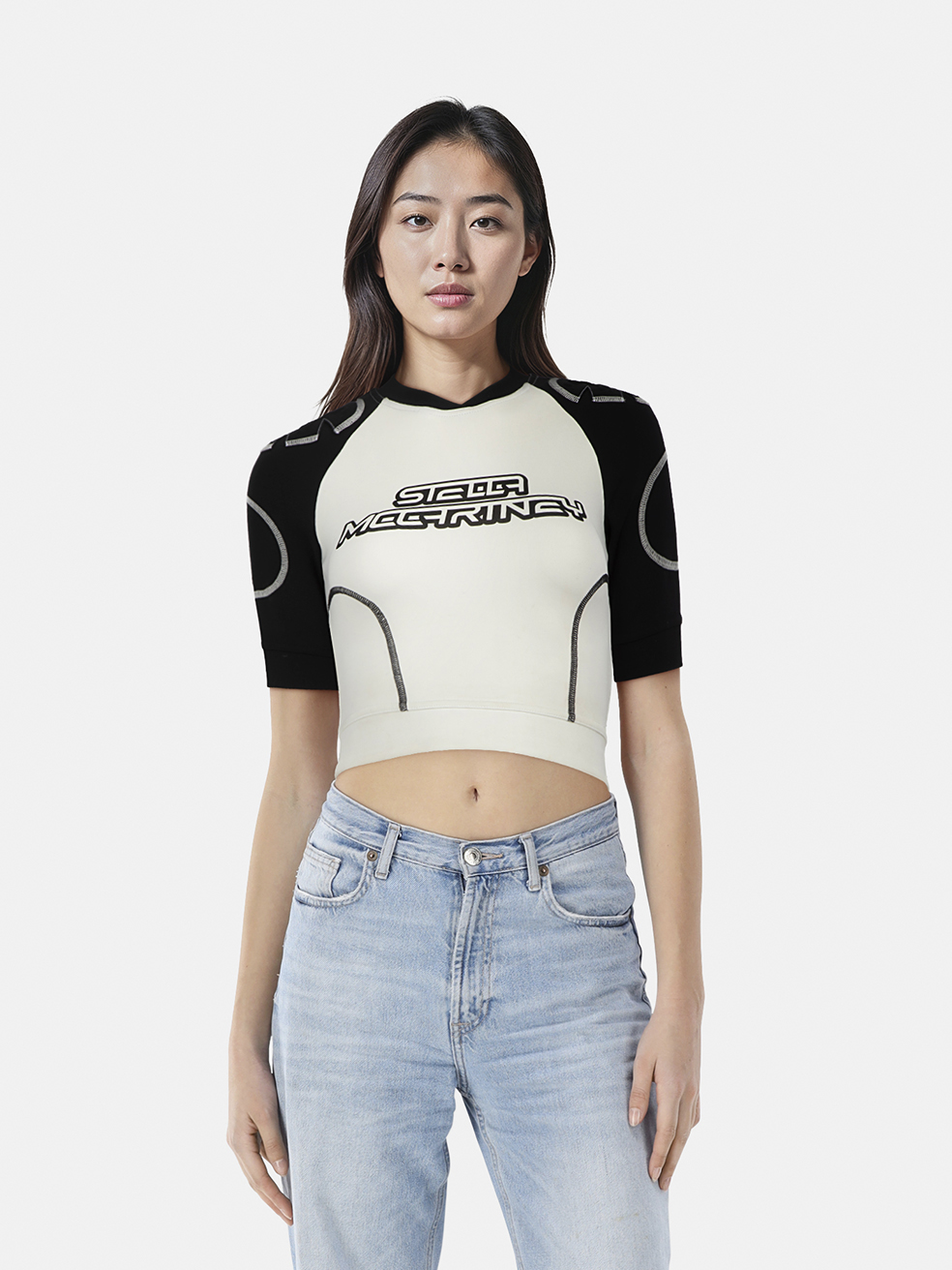 Stella Mccartney Women's Multicolour Logo Short Sleeve T-Shirt