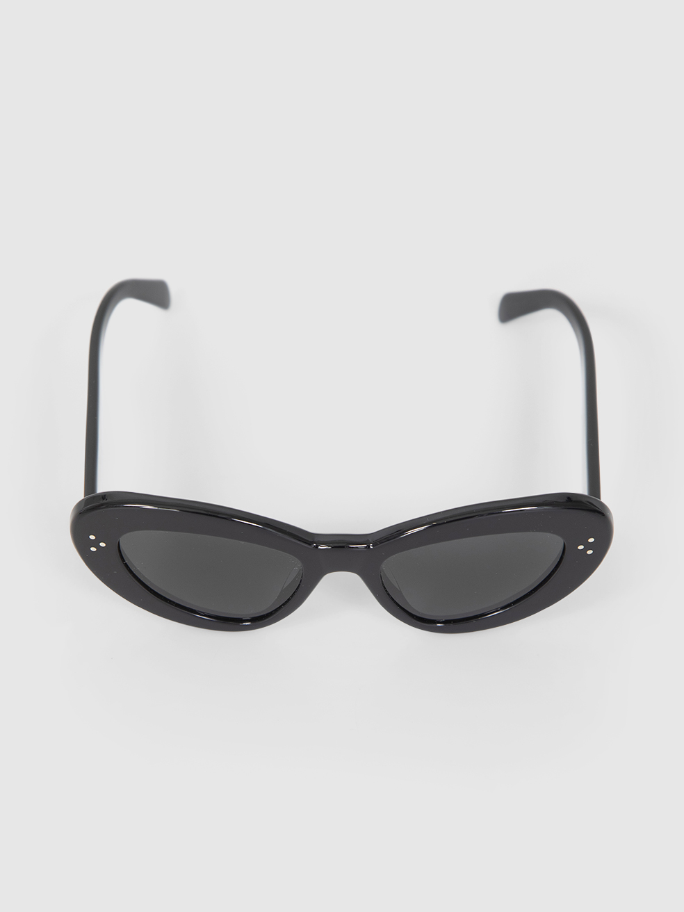 C�line Black Oversized Cat Eye 3 Dots Sunglasses