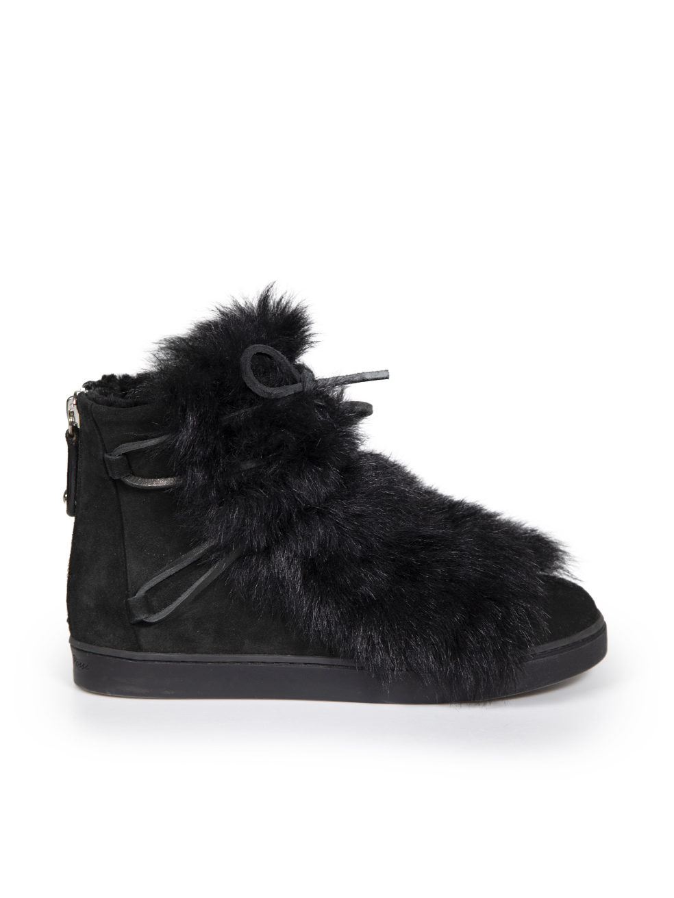 Gianvito Rossi Pre-Owned Black Fur Winter Boots