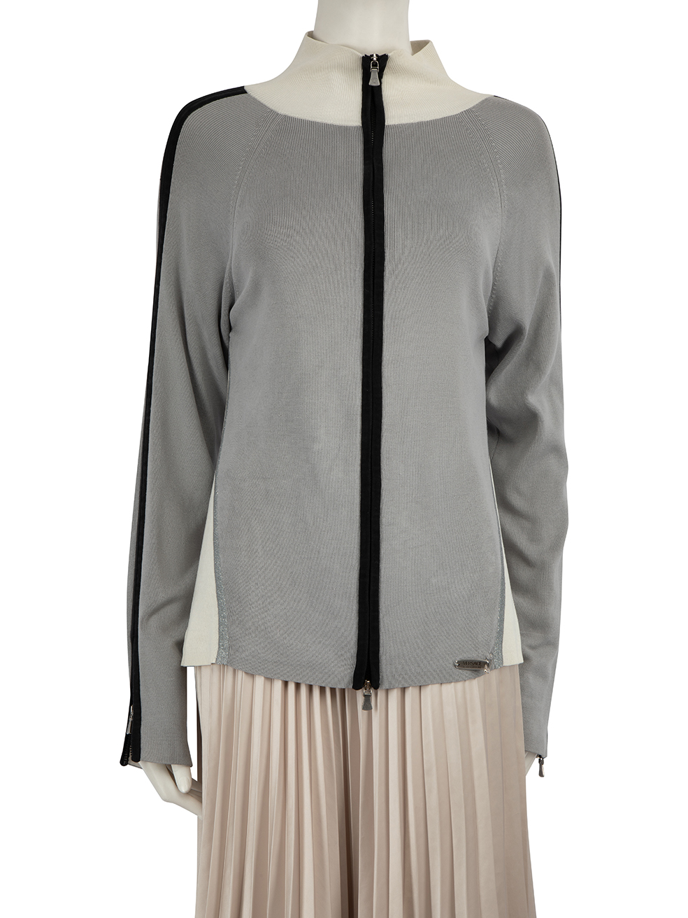 Versace Pre-Owned Vintage Zipped Grey Knit Zipped