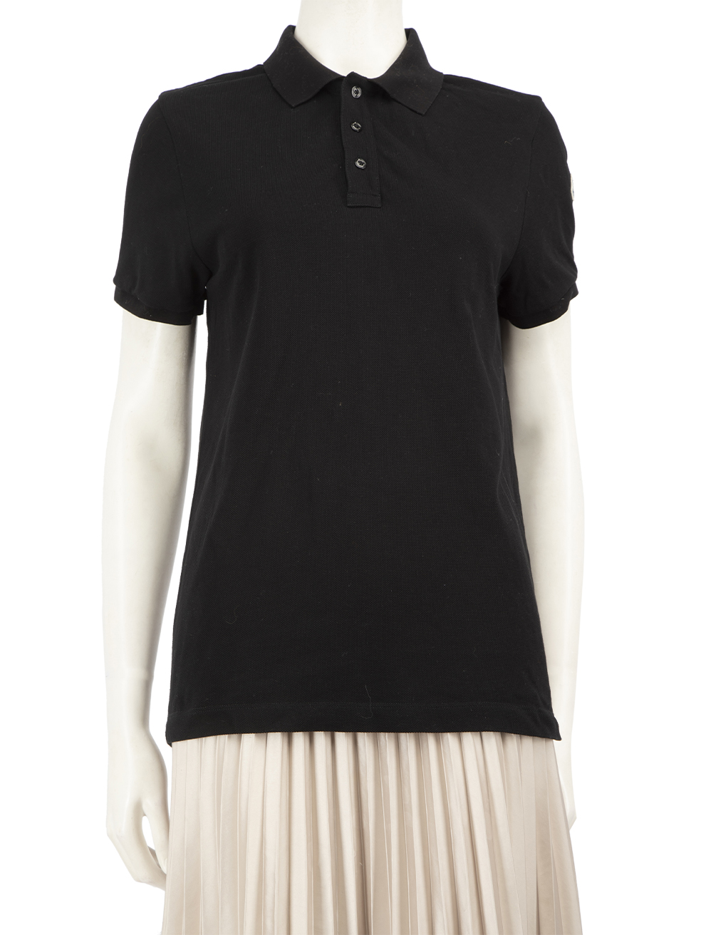Moncler Pre-Owned Black Logo Badge Polo