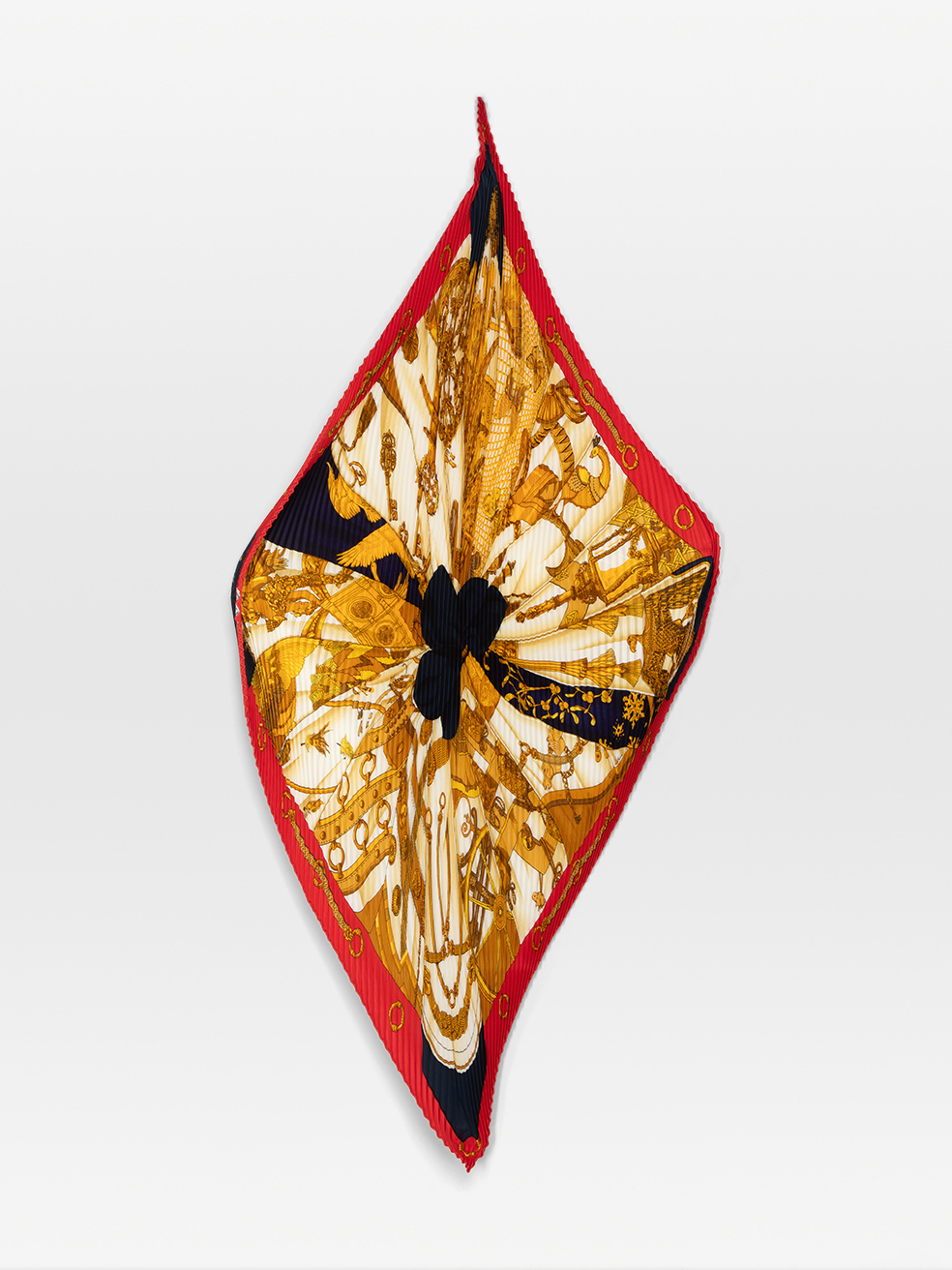 Hermès Pre-Owned Pleated Silk Patterned Bandana
