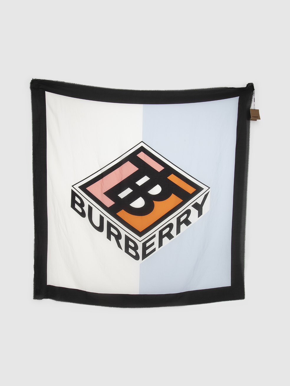 Burberry Logo Fringed Scarf