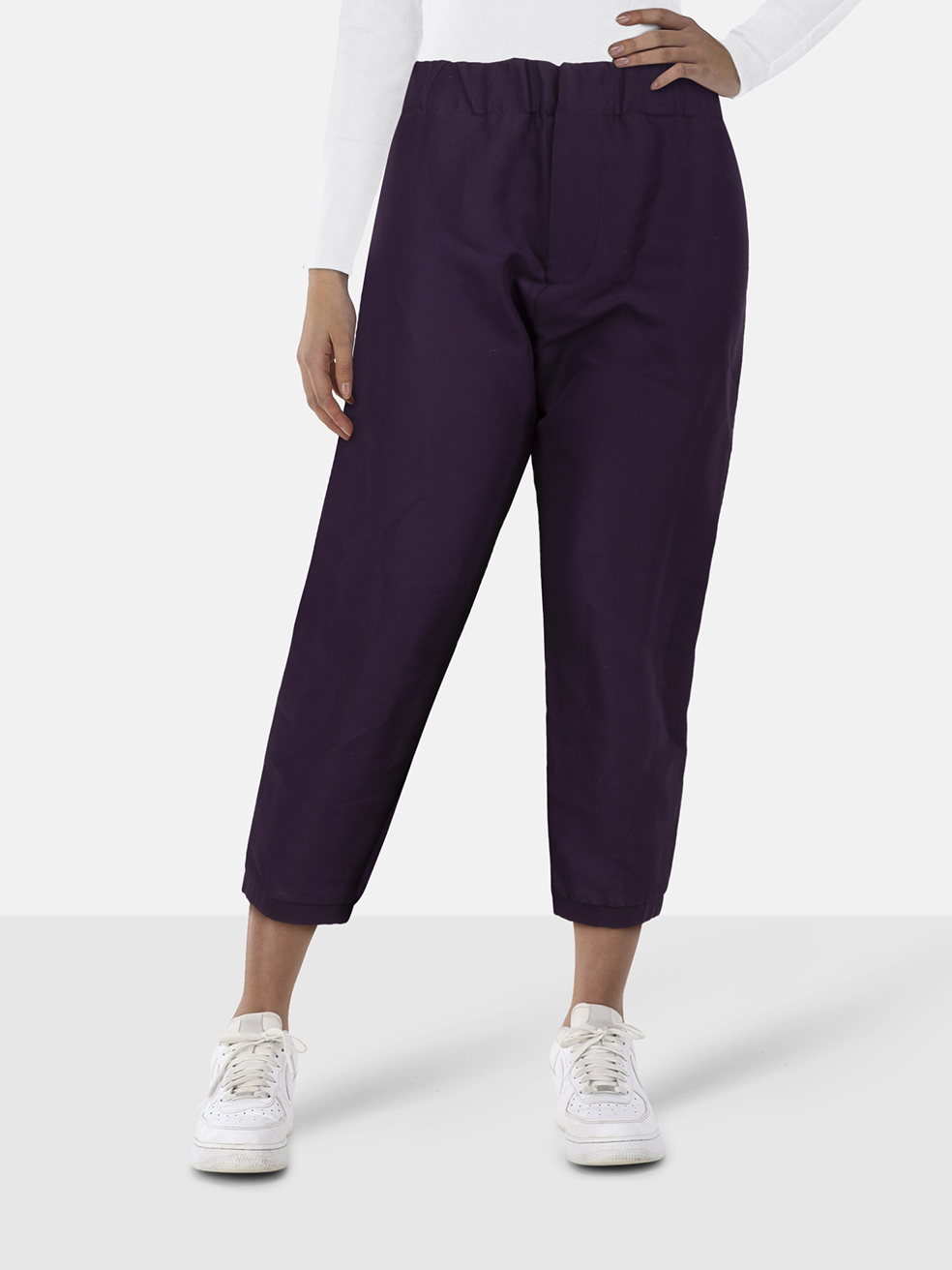 Marni Purple Elastic Waist Tapered Trousers