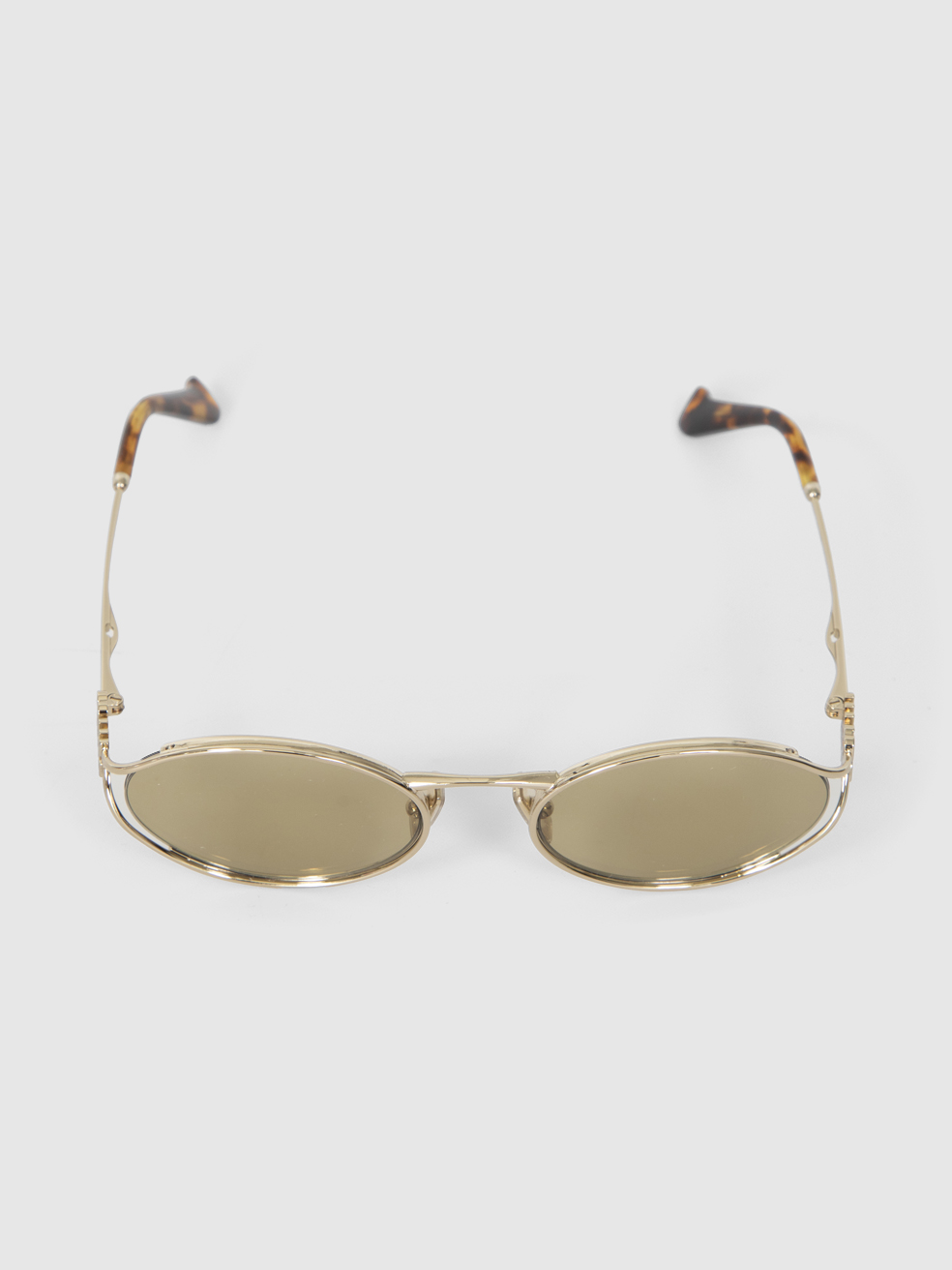 Miu Miu Gold Frame Yellow Lenses Sunglasses