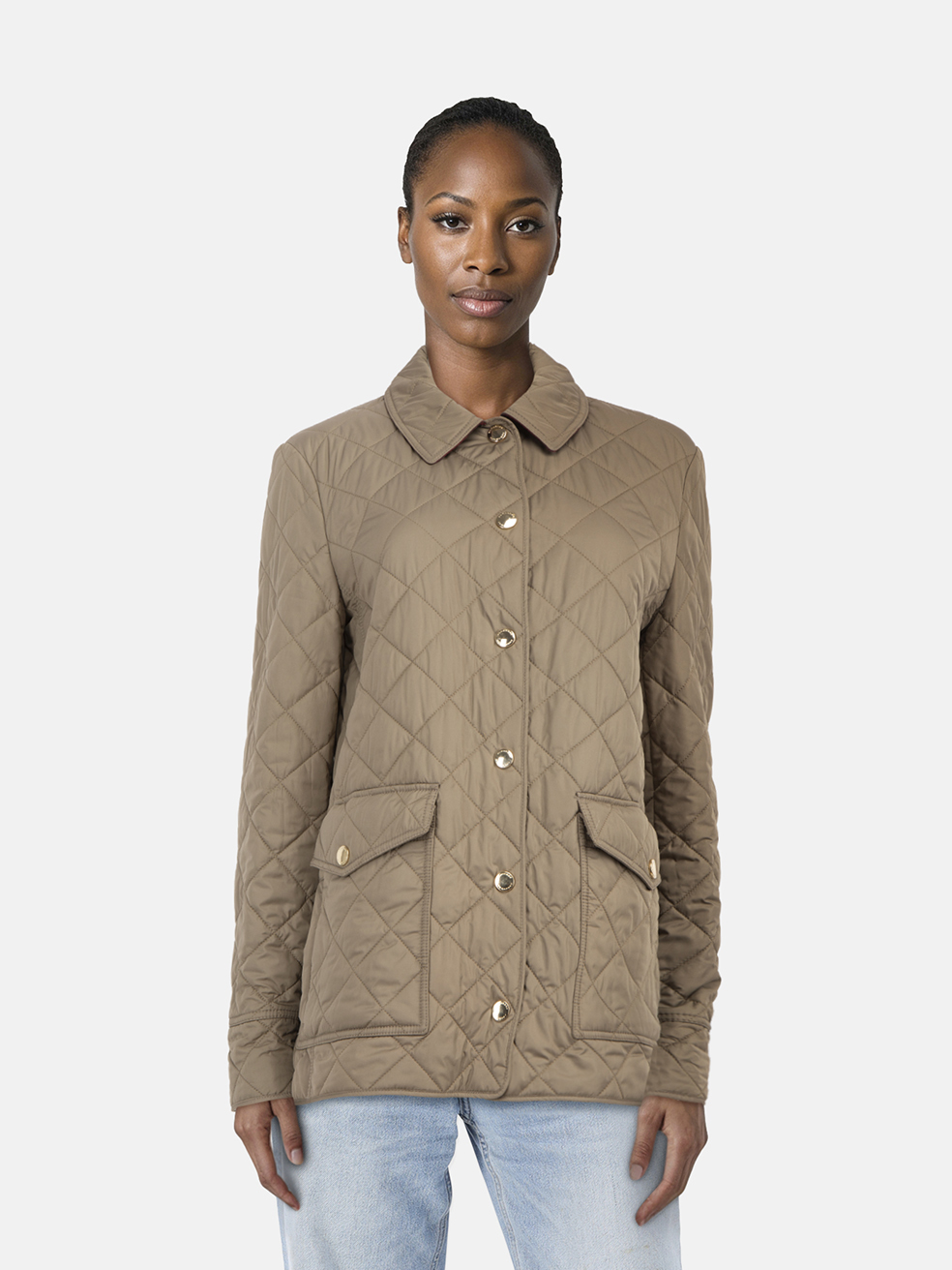 Burberry Khaki Quilted Jacket