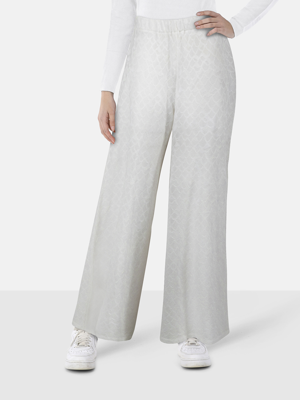 Missoni White Metallic Elasticated Trousers