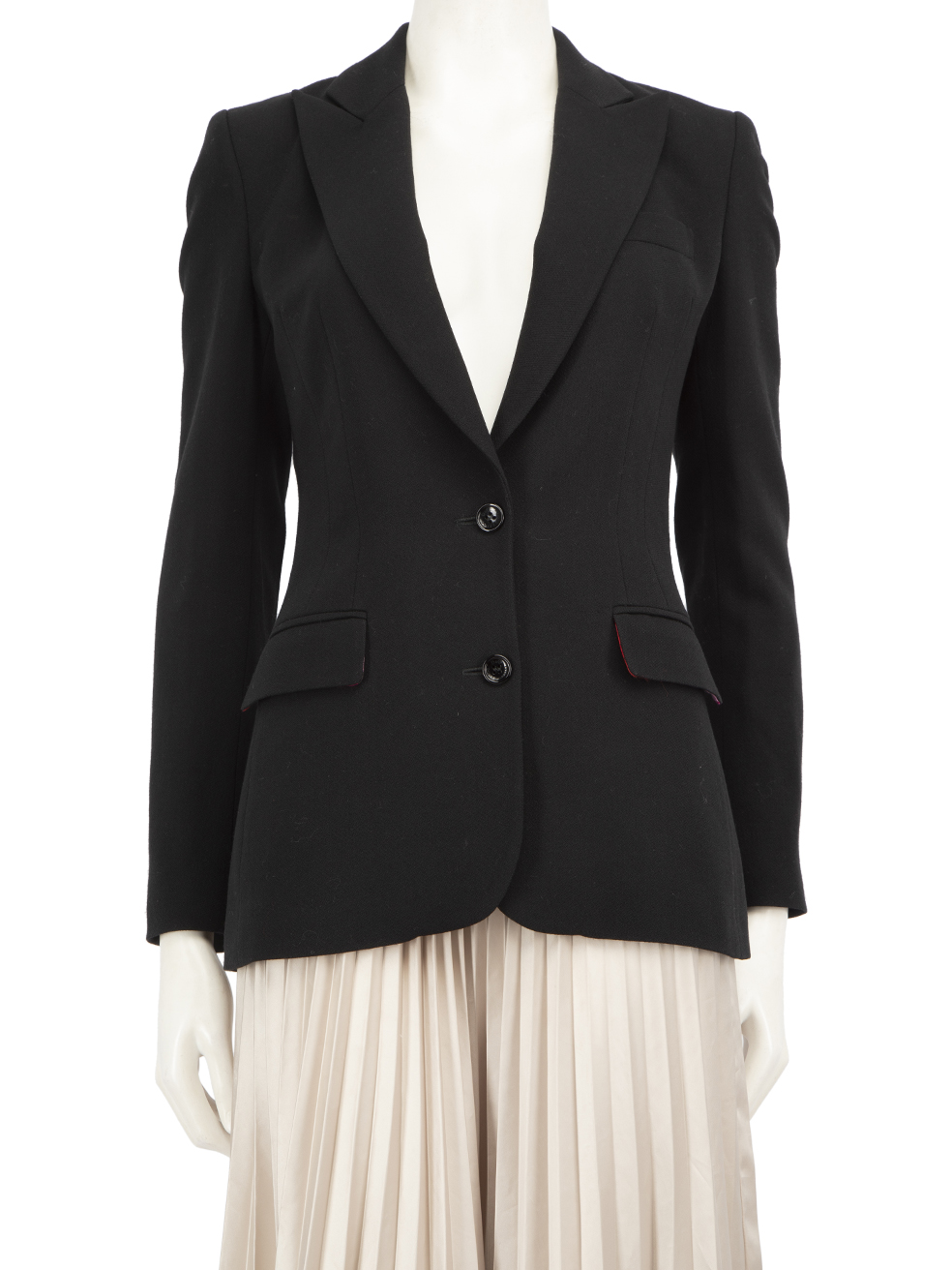 Dolce & Gabbana Pre-Owned Black Wool Mid Length Blazer