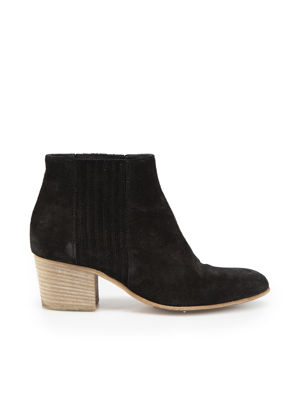 Vince Pre-Owned Black Suede Block Heeled Ankle Boots