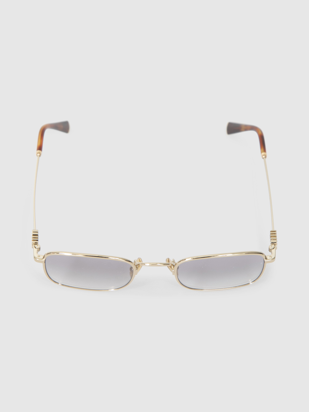Miu Miu Gold Frame Rectangular Sunglasses