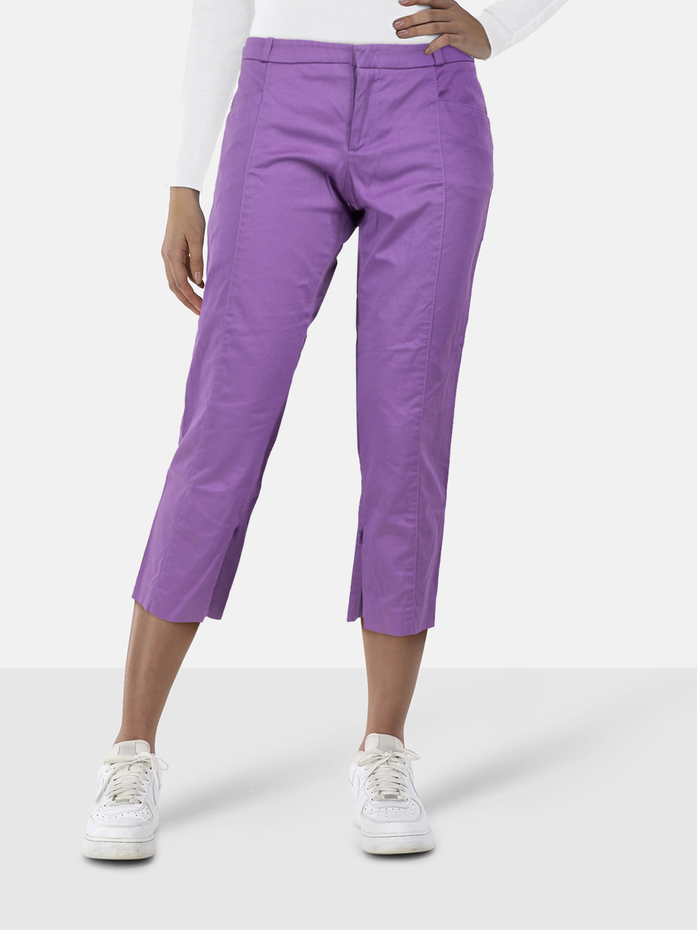 Gucci Purple Slim Cropped Trousers