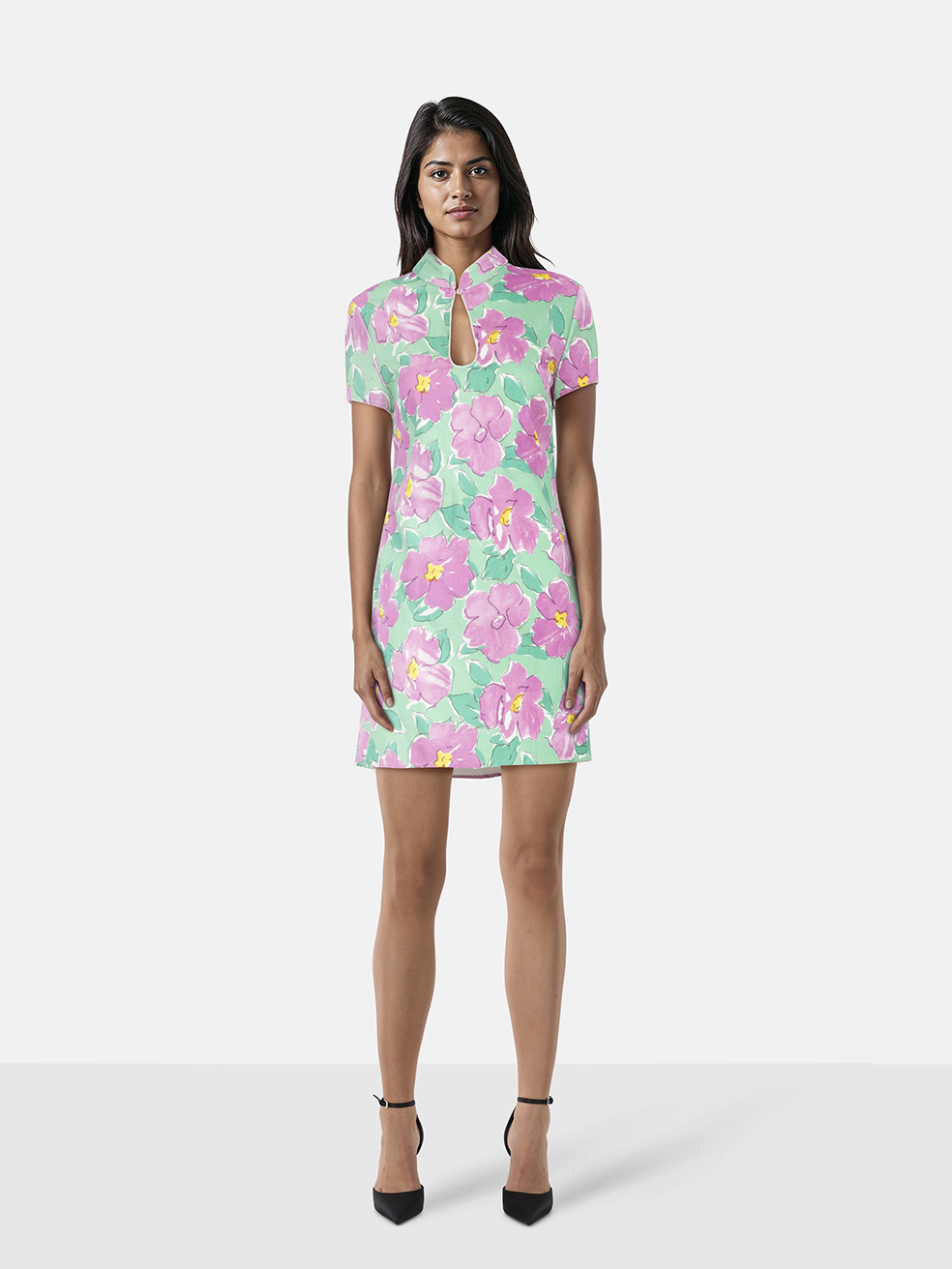 Rixo Azalea Bloom Pink Lolita Mini Dress