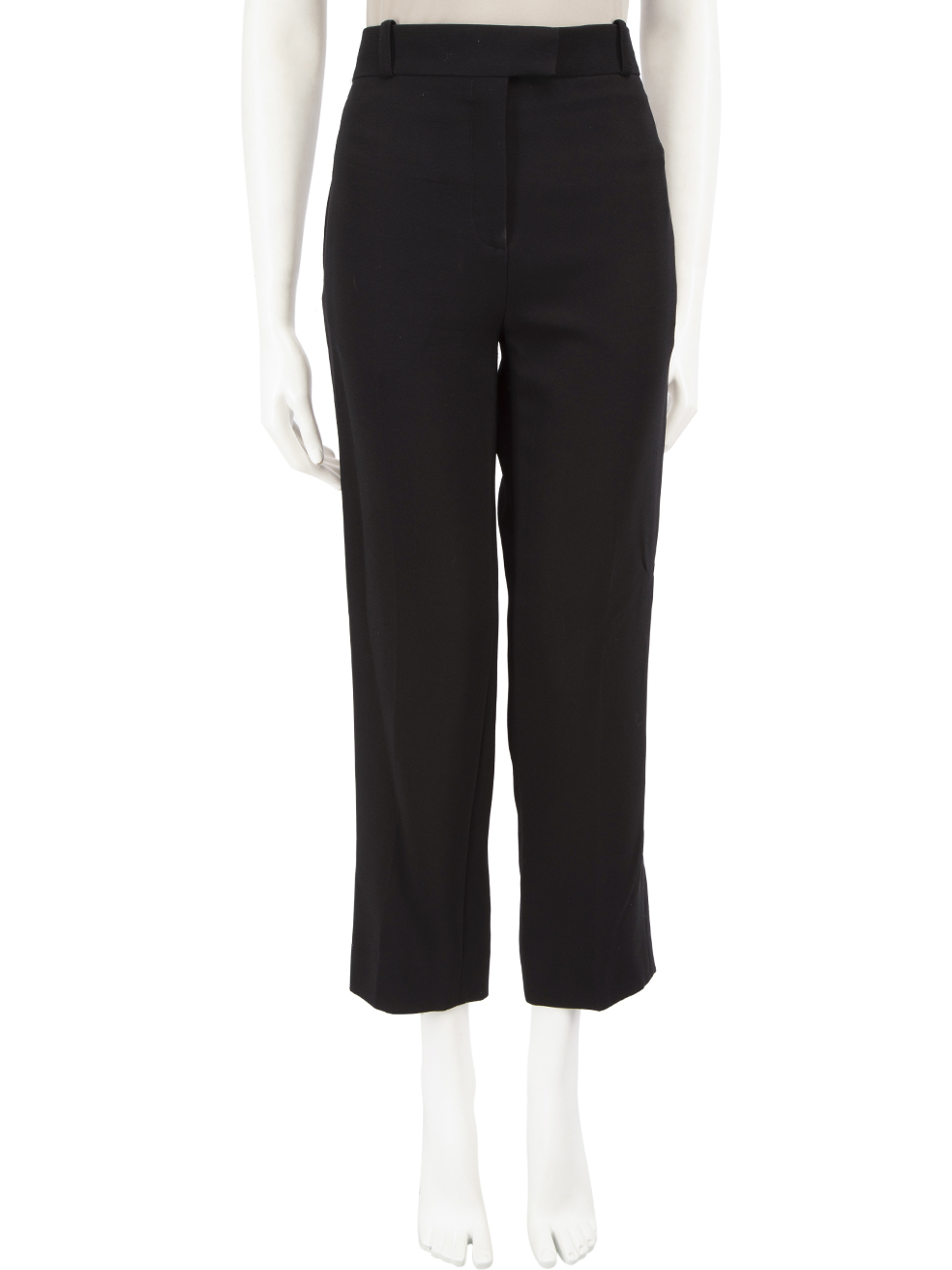 Balenciaga Pre-Owned Black Straight Leg Cropped Trousers