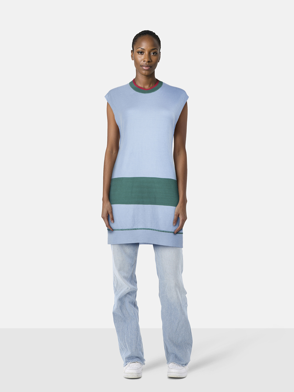 Burberry Blue Silk Knit Tank Top