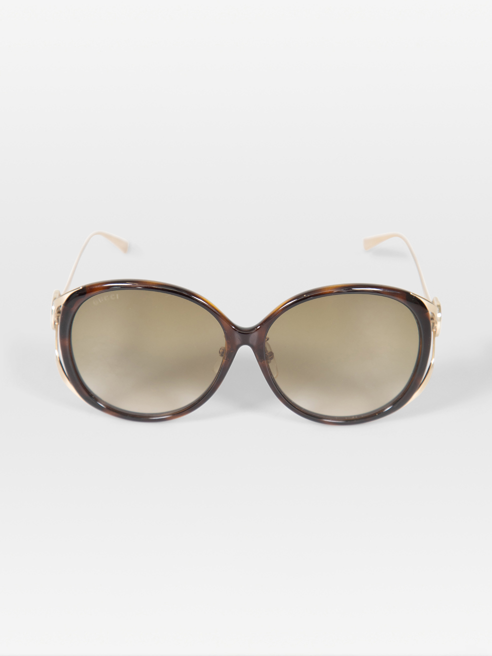 Gucci Pre-Owned Brown Tortoiseshell Round GG Sunglasses