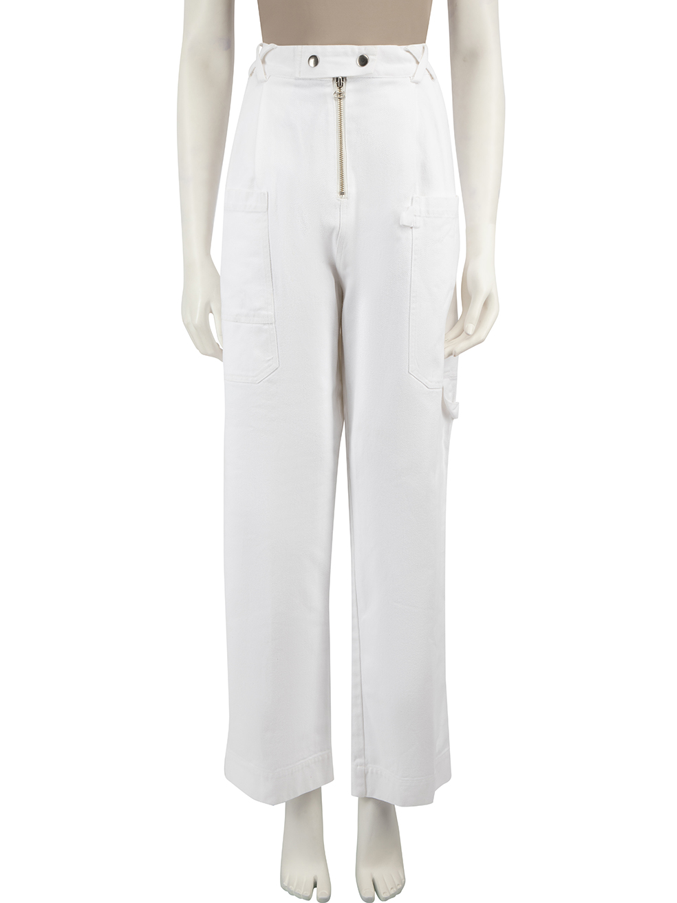 Sea New York Pre-Owned White Denim Straight Leg Trousers
