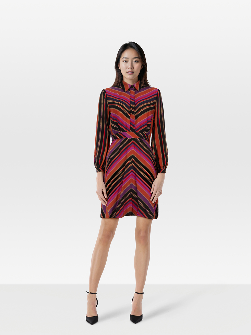Diane Von Furstenberg Striped Silk Dress