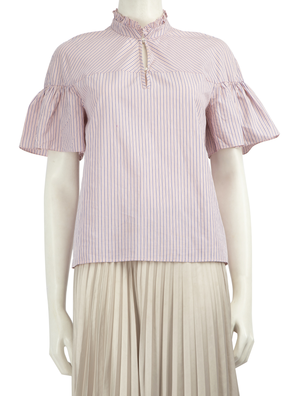 Sandro Pre-Owned Pink Striped Blouse