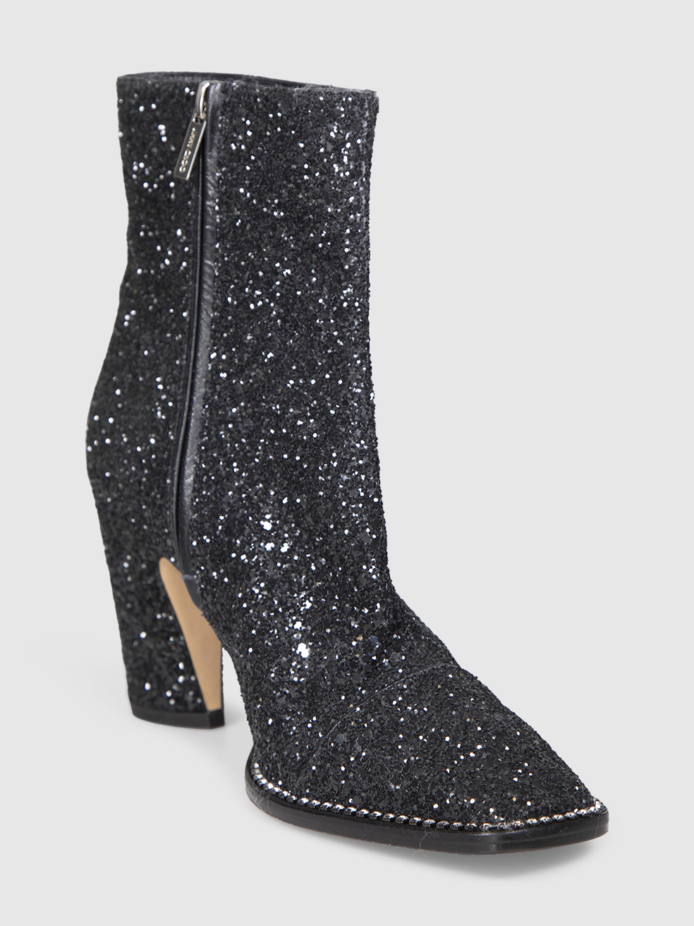 Jimmy Choo Black Glitter Ankle Boots
