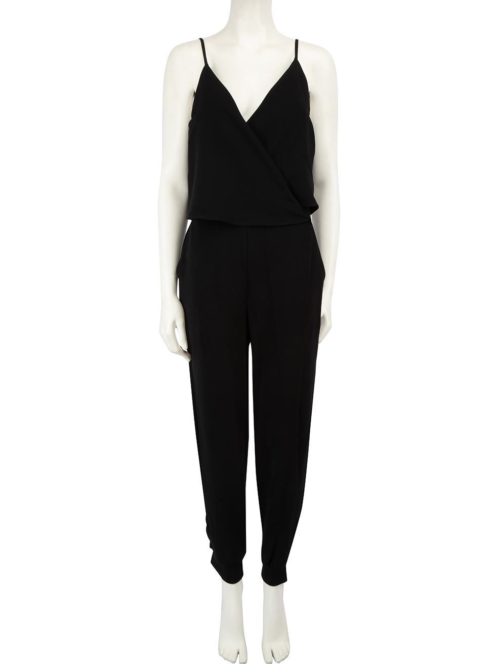 Theory Black Sleeveless Wrap Jumpsuit