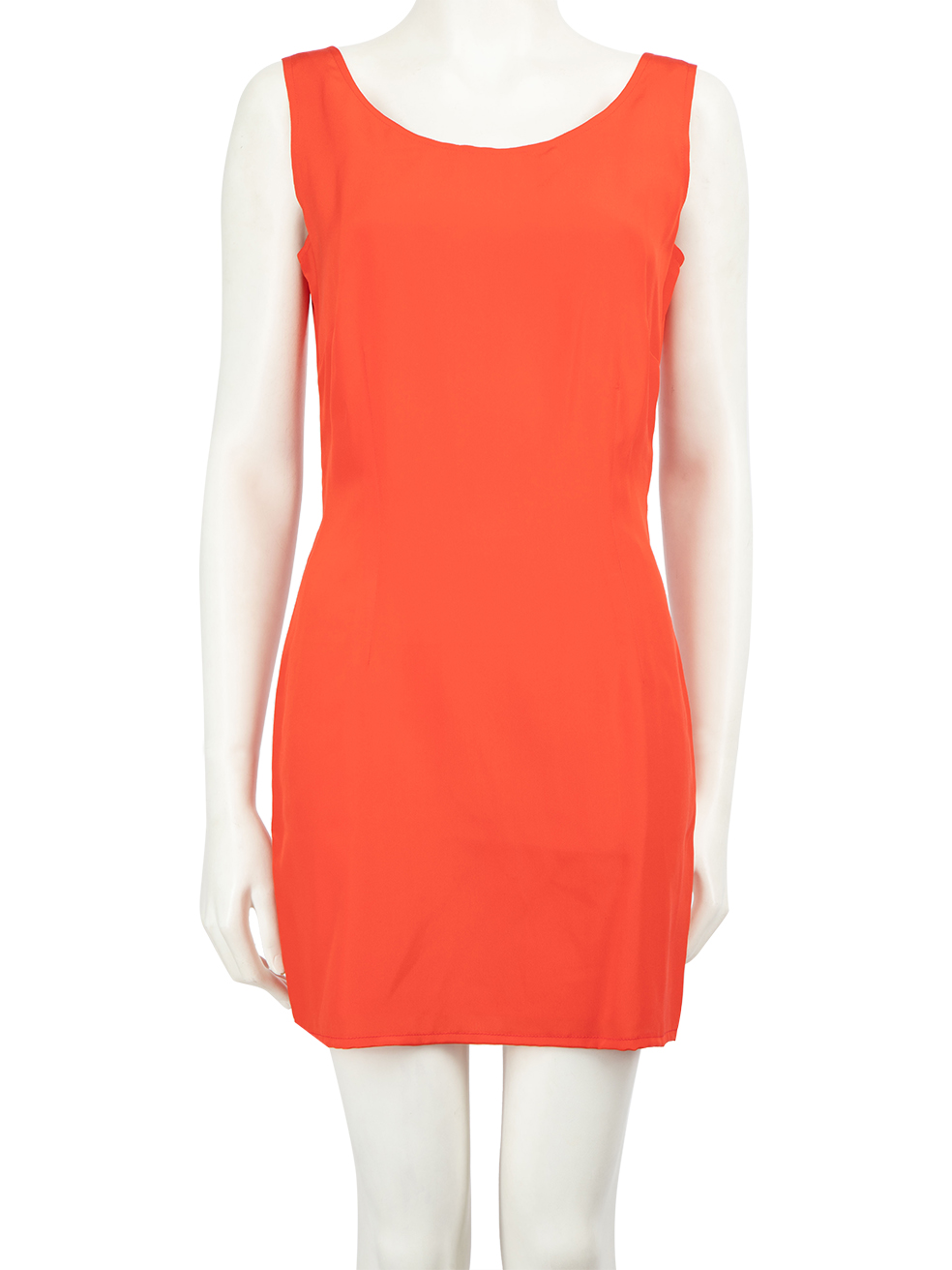 Valentino Garavani Women's Orange Silk Sleeveless Mini Dress
