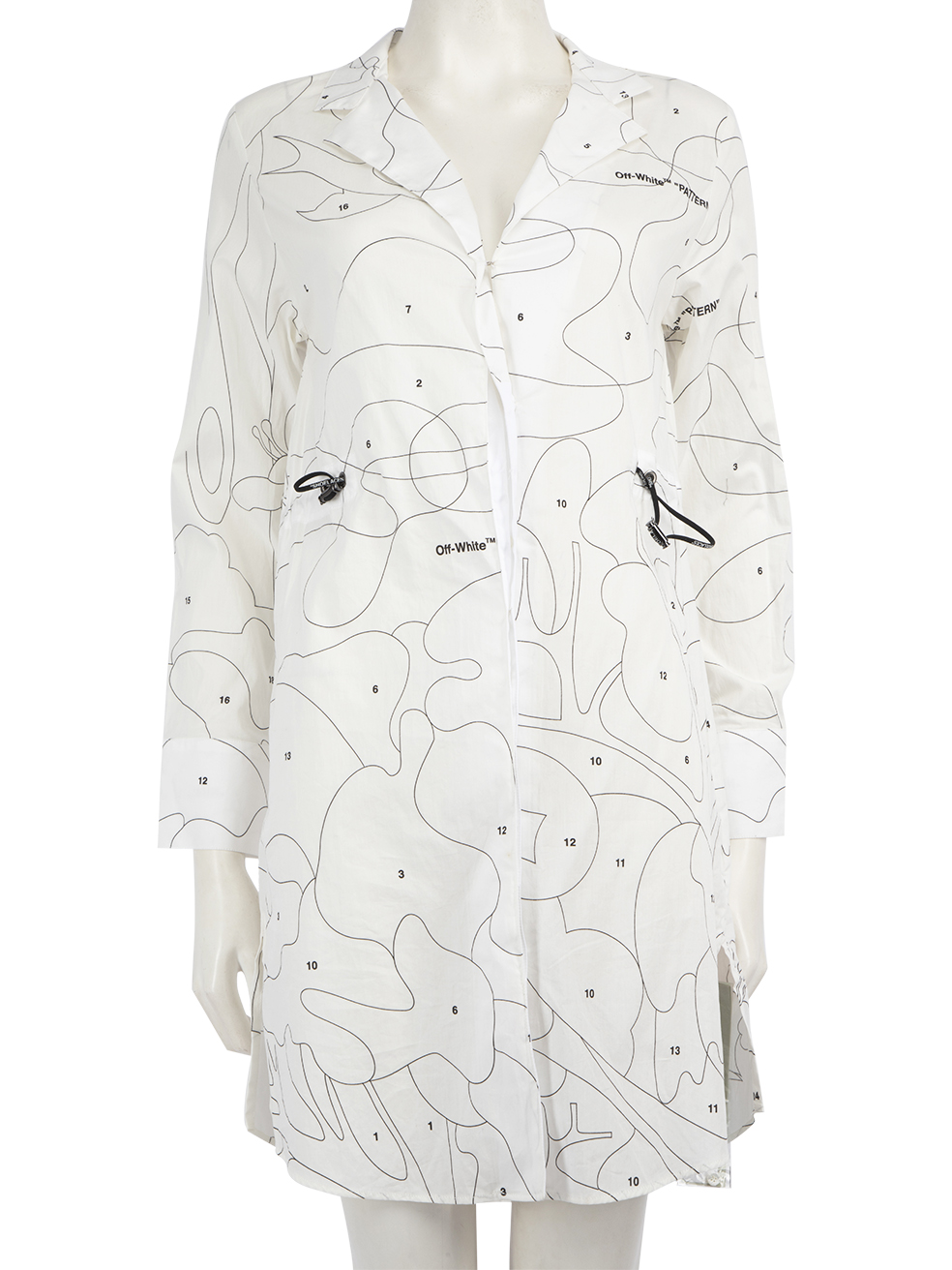 Off-White White Abstract Puzzle Coulisse Dress