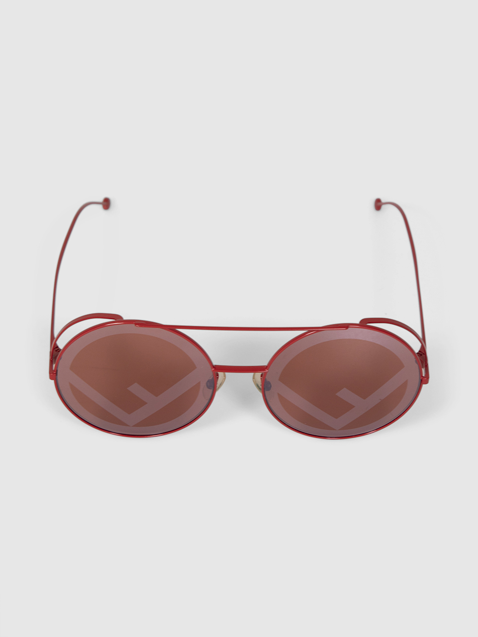 Fendi Red Runaway Round FF Sunglasses
