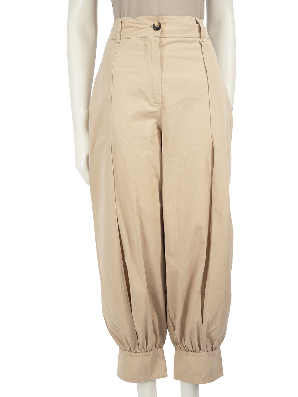 J.W.Anderson Pre-Owned Beige Tapered Cropped Trousers