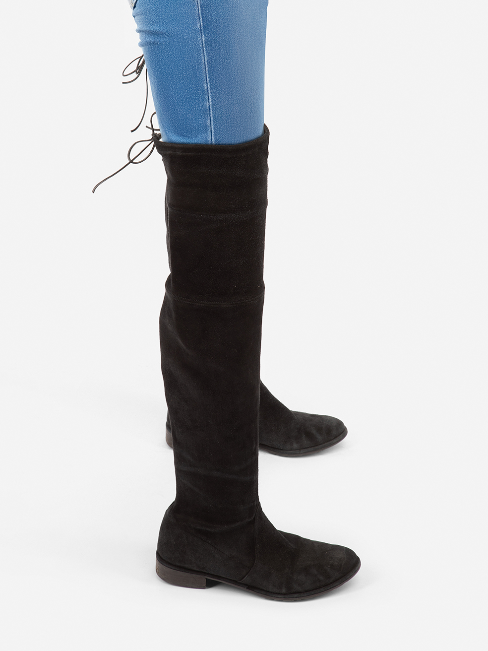 Stuart Weitzman Pre-Owned Stuart Weitzman for Russell & Bromley Black Suede Knee High Boots