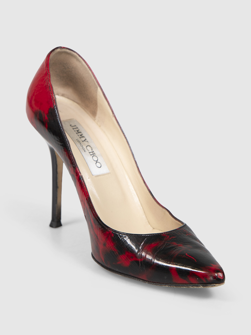 Jimmy Choo Black & Red Patent Romy Pumps