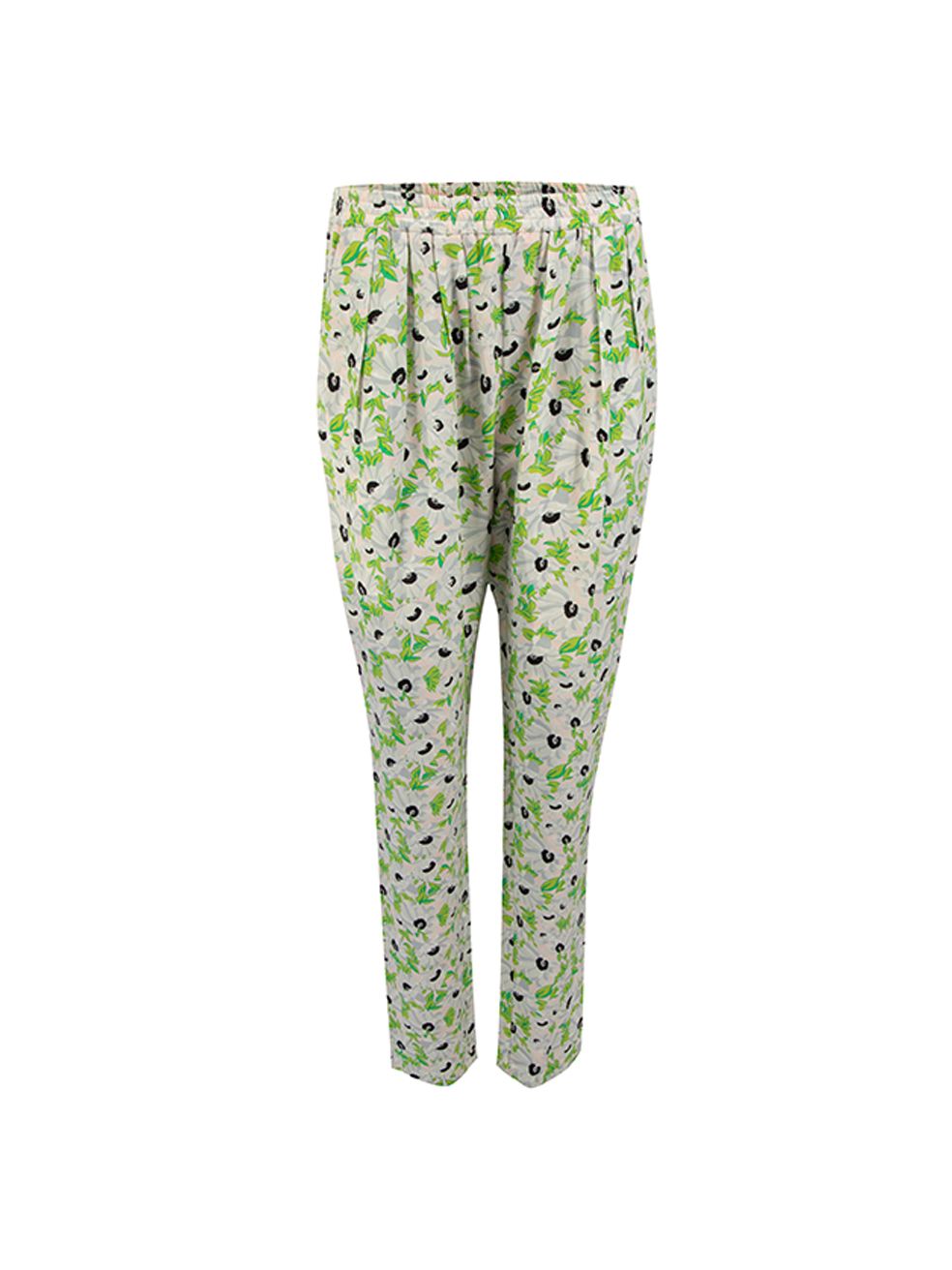 Stella Mccartney Women's Multicolour 2015 Floral Printed Silk Trousers