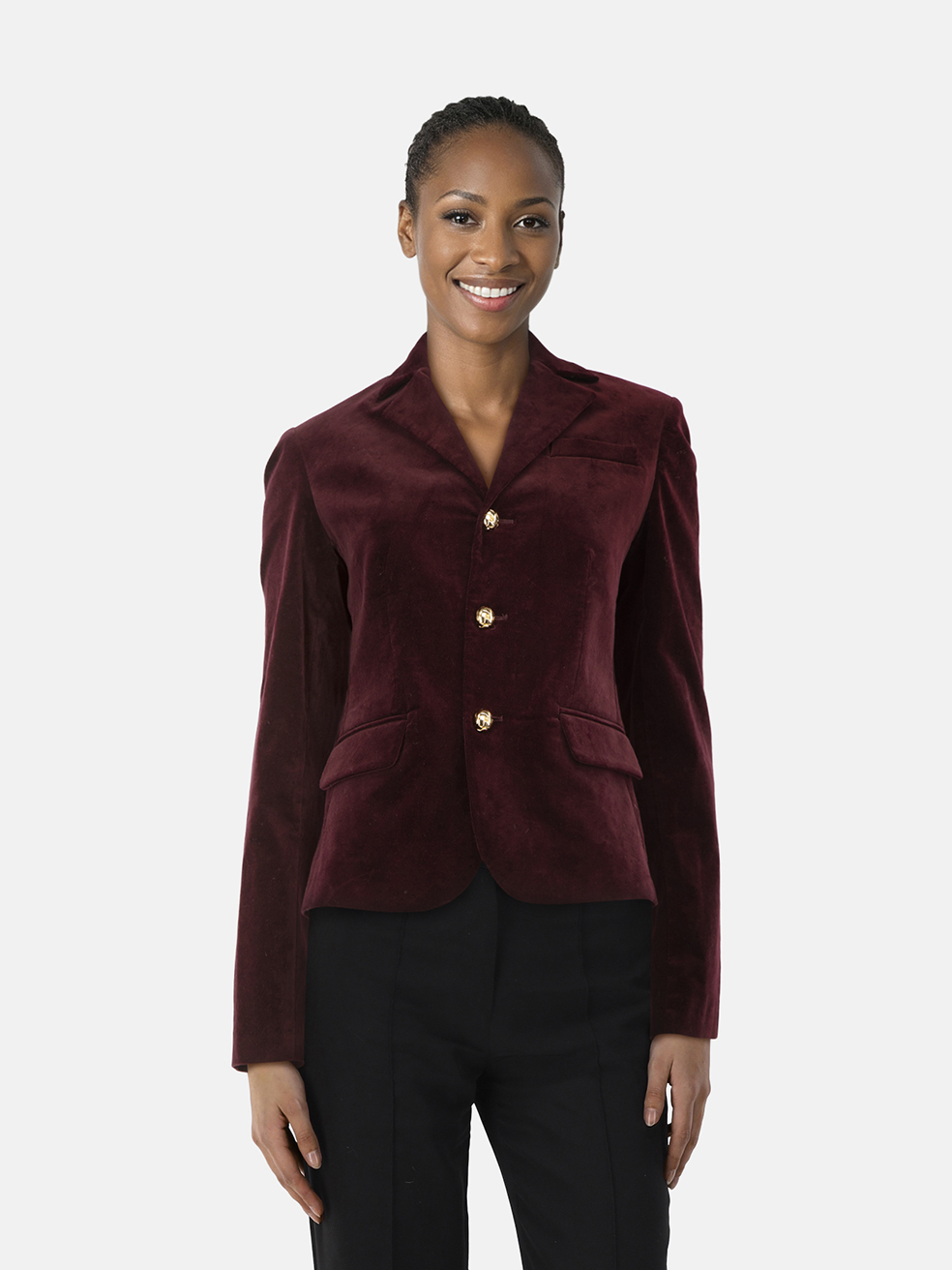 FRAME Burgundy Velvet Blazer